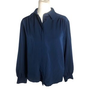 Vintage Pendleton Country Sophisticates royal blue button front top Sz 6